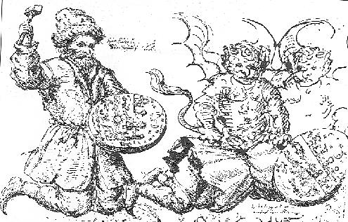 Saami Shaman working, 1671